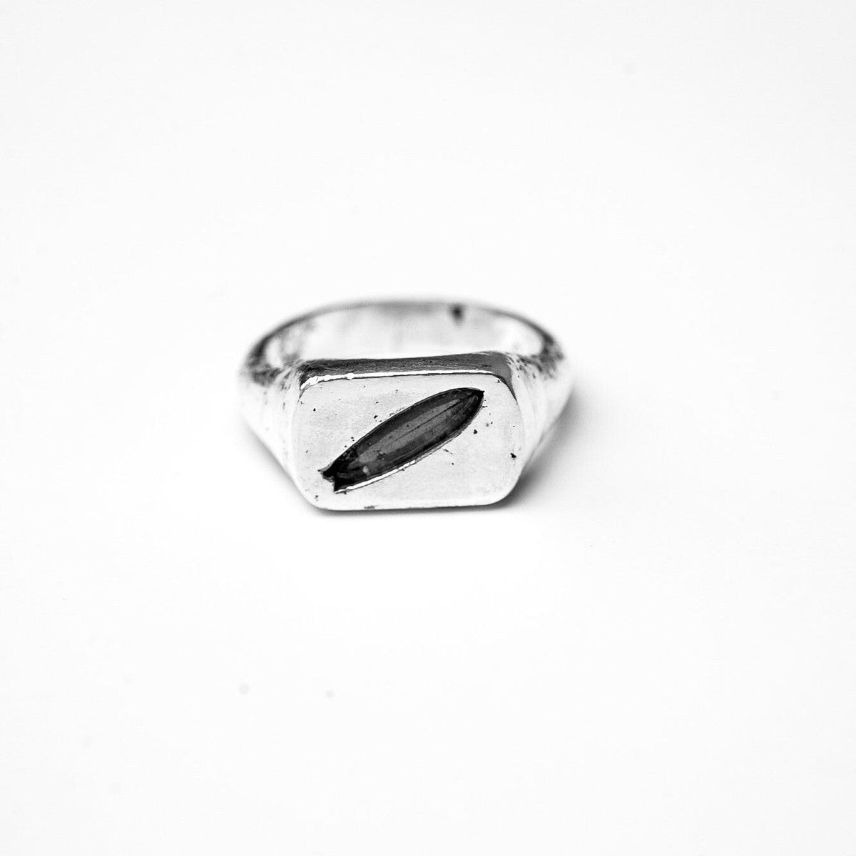 The Fishtail Signet Ring - Fishtail Surf Board Design in 925 Sterling Silver - Surf Coast Collection - Sailors and Seekers