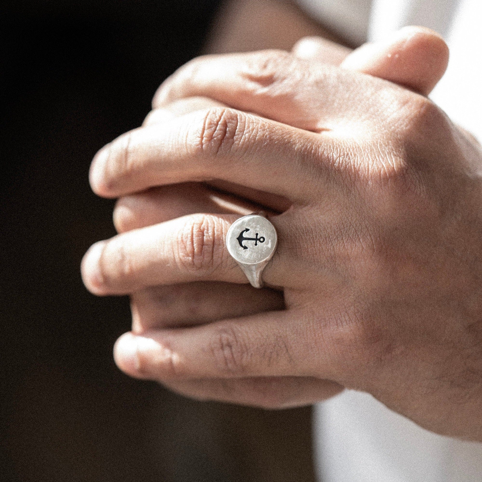 The Grounded Soul Ring - Sailor's Anchor Design in 925 Sterling Silver - Surf Coast Collection - Sailors and Seekers