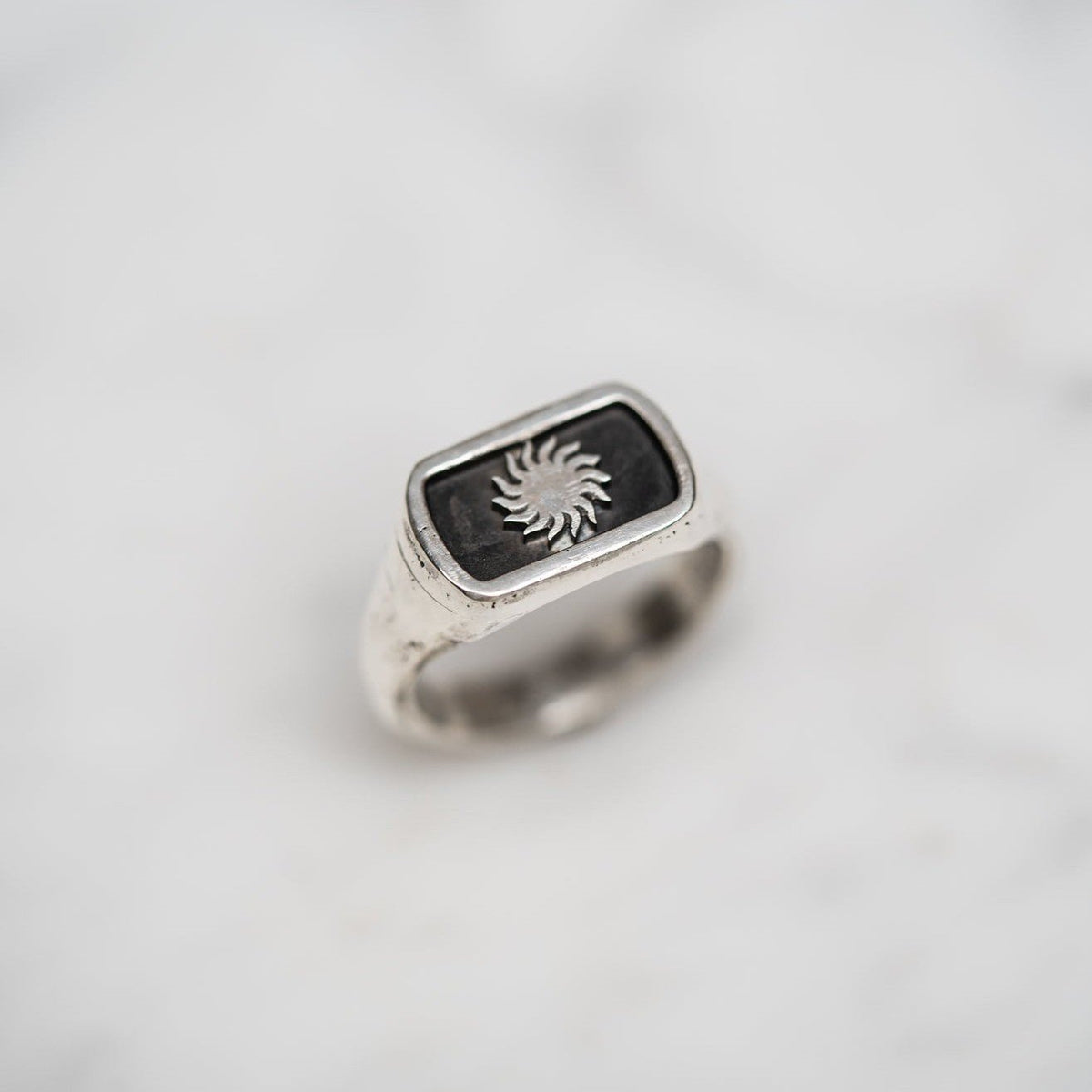 THE SURYA RING - Sterling Silver Unisex Signet Ring - The Karma Collection - Sailors and Seekers